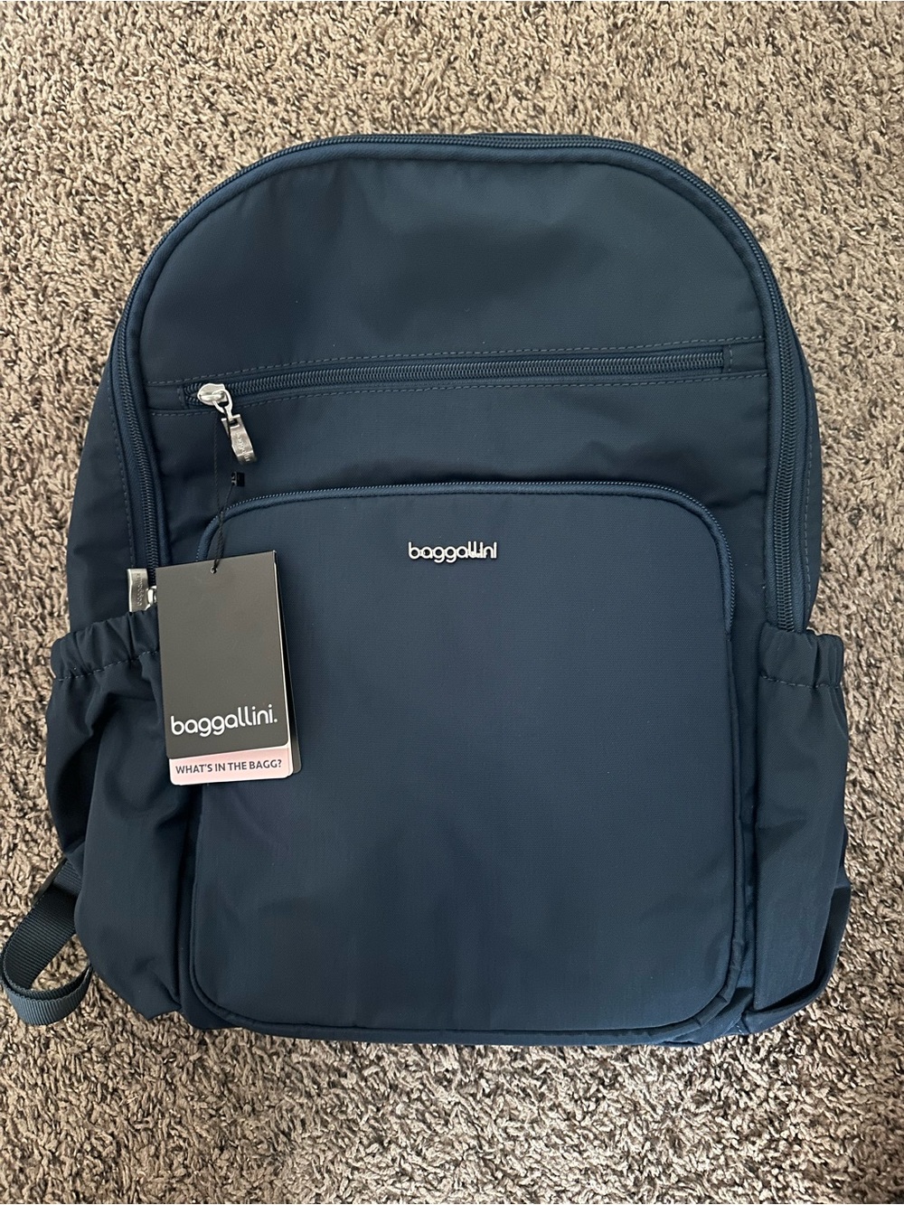Baggallini Navy Backpack with Front Organizer Pocket
